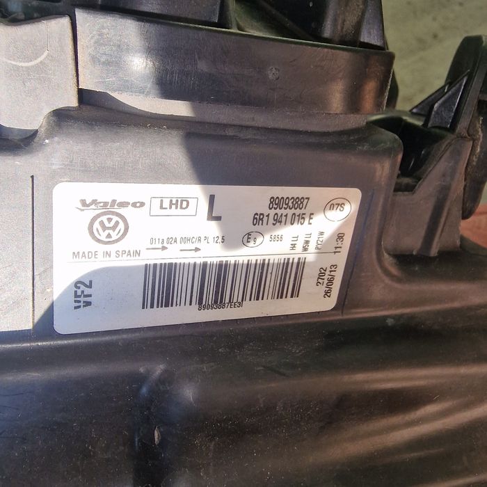 VW Polo 6R 2012 ляв фар