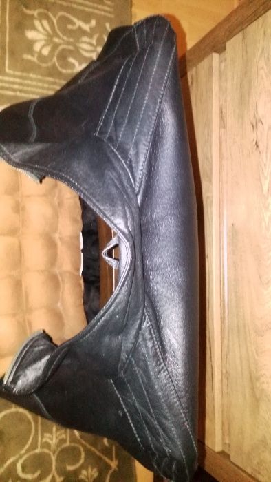 M&S Marks and Spencer - Geaca Jacheta Scurta Piele Neagra englezeasca