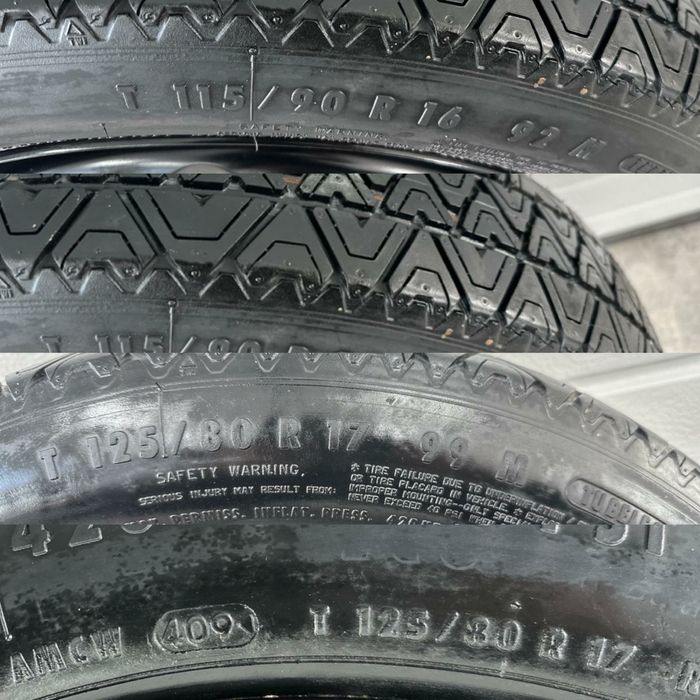 Kit rezerva Slim BMW 17" SI 16" NOU Cheie și cric originale!