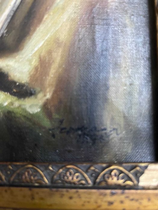 Tablou vechi,pictura in ulei!