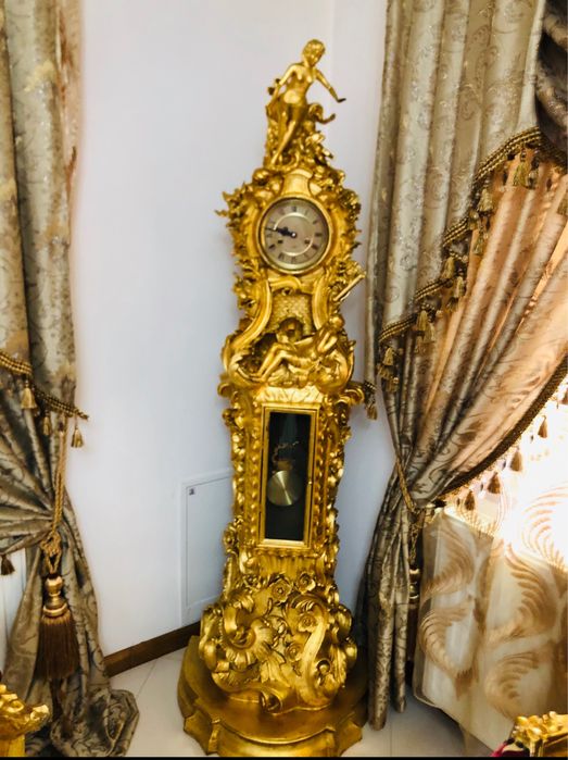 Vand ceas. din fibra de sticla  lemn in foita