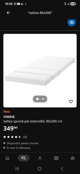 Vand pat fete IKEA culoare roz