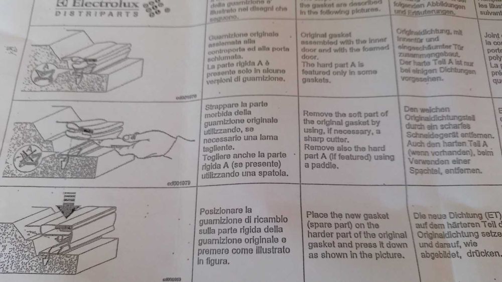 Магнитна лента /уплътнител/за фризер Електролукс