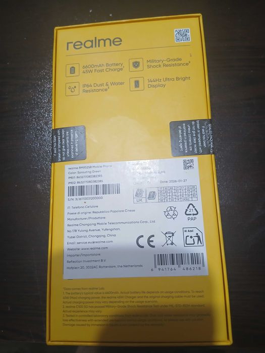 Телефон Realme  - C100  5G.128gb.Нов 179 евро