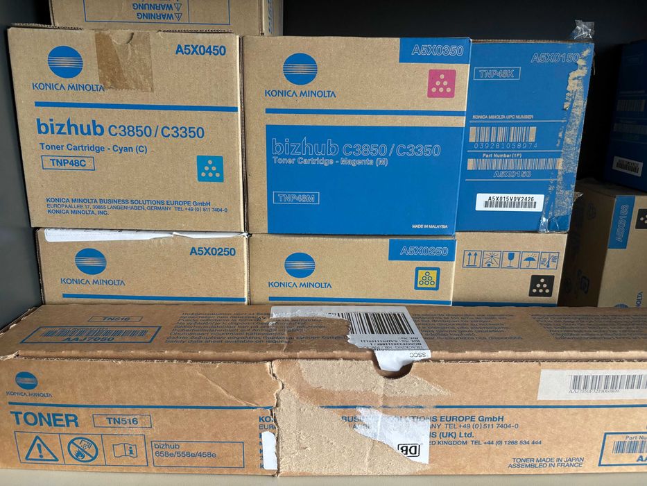 Различни видове тонери за принтери HP