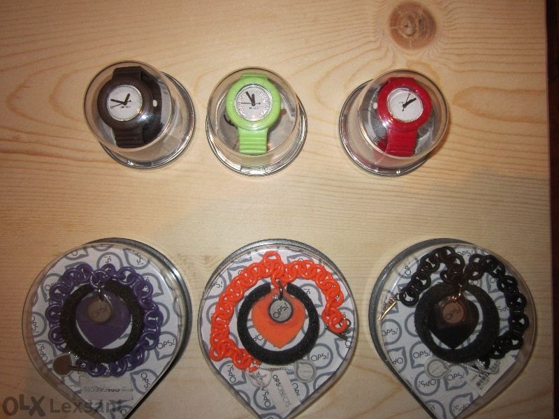 Hip Hop Часовник Swarovski и Гривни Оpsobjects Внос от Италия!