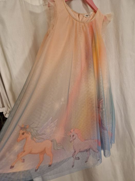 Rochie unicorn hm  9-10 ani