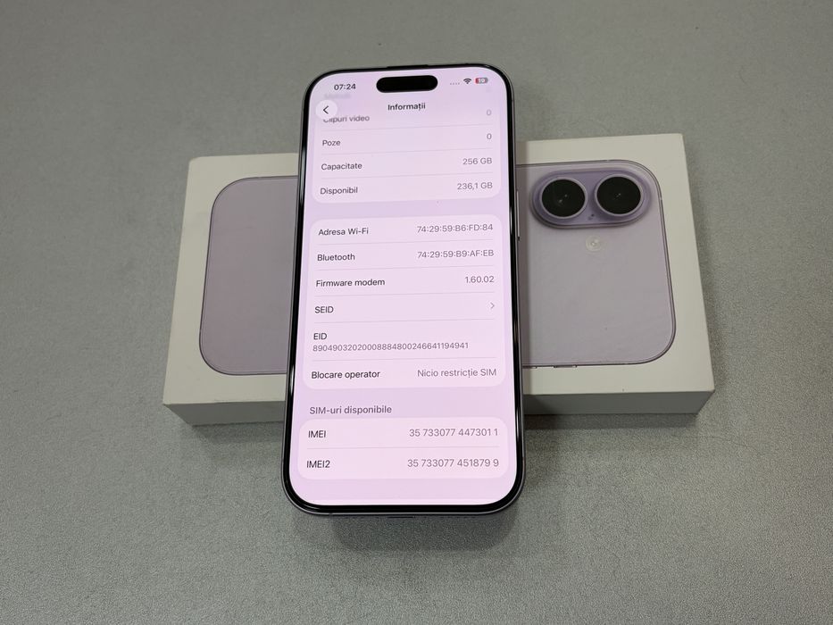 Iphone 17, 256 gb, Lavender, la cutie