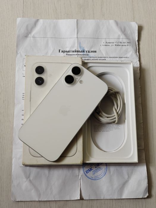 iPhone 16 128 gb akb 100 полный комплект