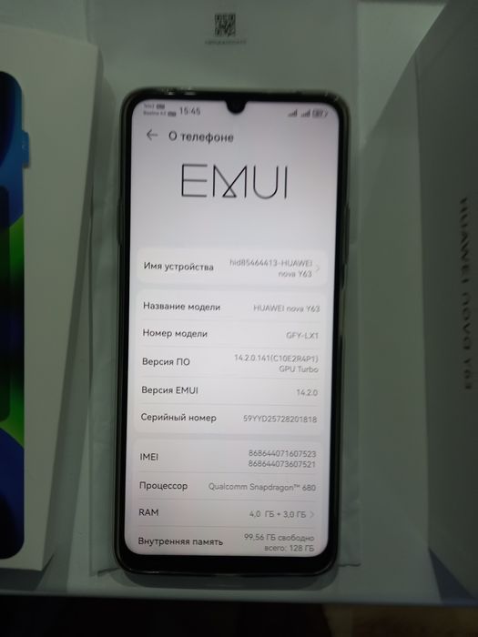 Продам смартфон HUAWEI Y63nova