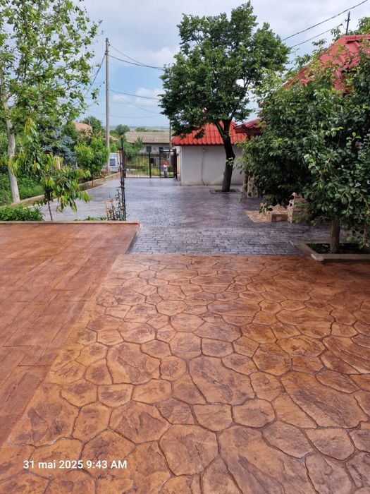 Amenajari curte,beton amprentat ,beton imprimat