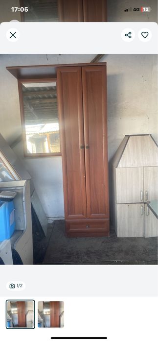 Шкаф пенал с зеркалом