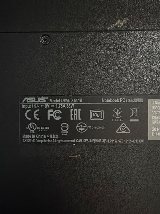 ноутбук Asus рабочий