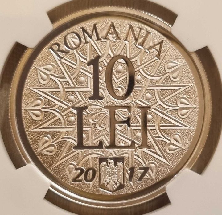 Set 3 monede BNR, aur, argint, tombac Curtea de Argeș gradate NGC PF69