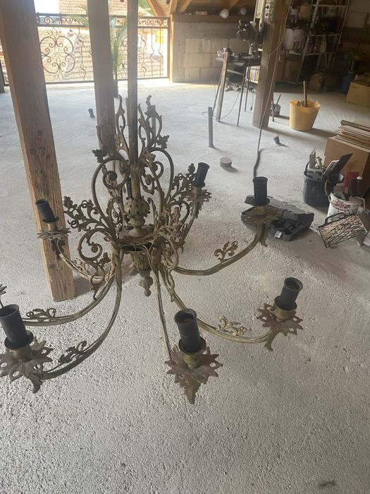 Candelabru rustic din bronz