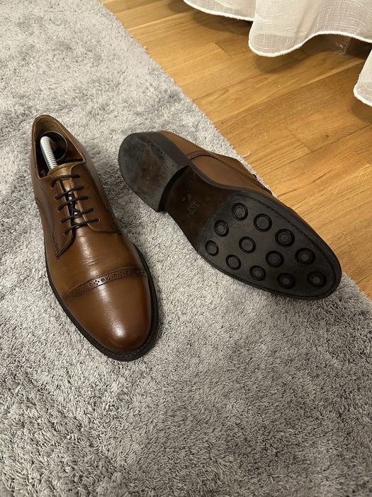 Pantofi piele maro Mango