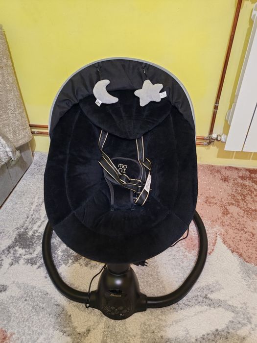 Balansoar electric bebeluși Moni Clarissa - Bluetooth, Capotină și Pla