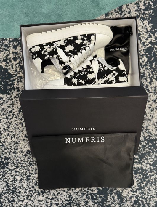 Adidasi Numeris Sneaker  vas Alb/Neg nu ru Splash – Noi – Model Premium Streetwear Numeris