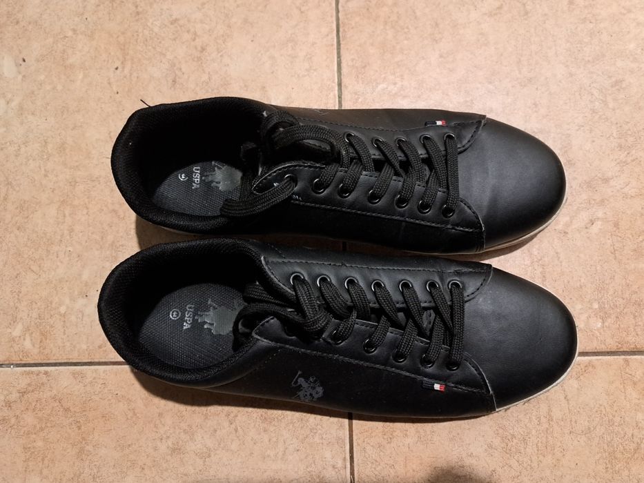 U.S. Polo Assn Чисто НОВИ! Мъжки официални черни кожени обувки