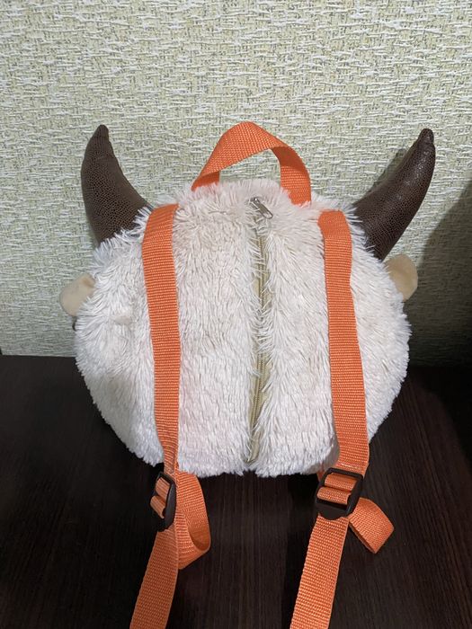 мягкий рюкзак, белая собачка