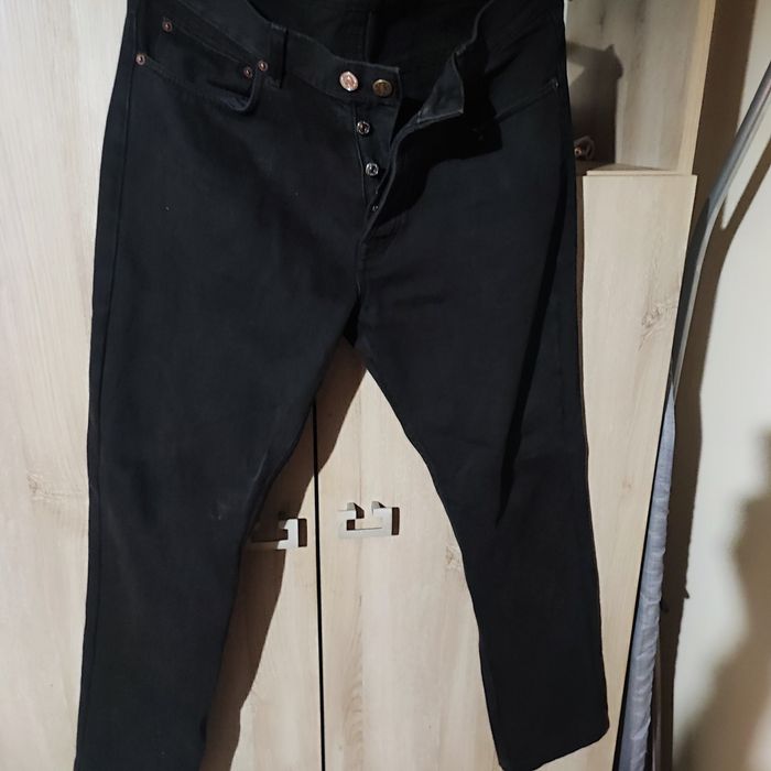 Blugi slim Wood Wood, premium, negri, 34, purtați o singură dată.