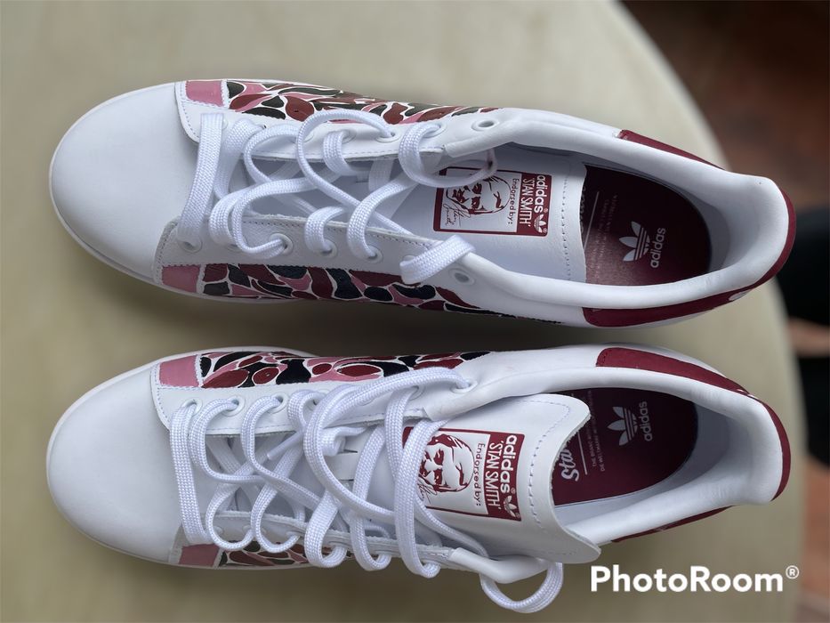 Adidas обувки Stan Smith ръчно рисувани