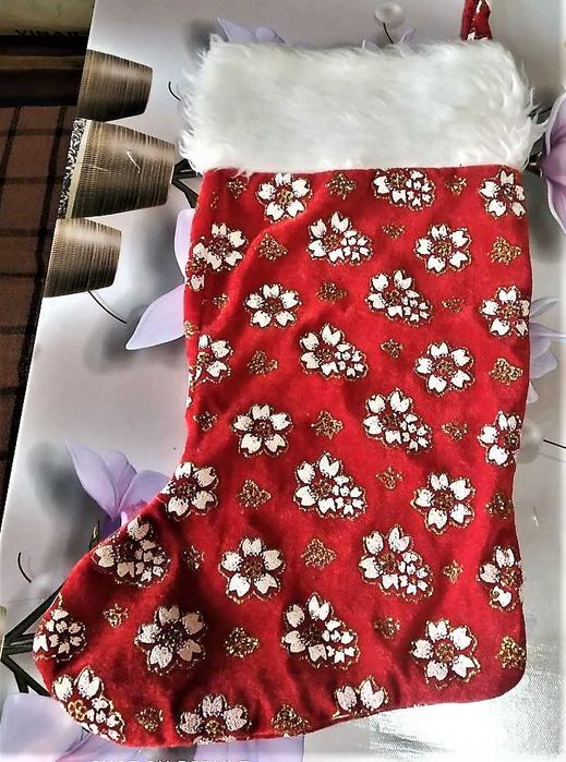 Новогодний носок Санты для подарков