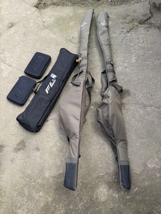 Combo Pescuit Crap Daiwa Crosscast Fox Eos Okuma Avenger Custom Black