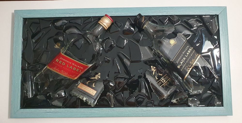 Vand tablou rasina epoxy johny walker red label & black label
