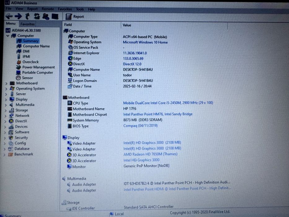 Отличен HP Probook 4540s 289 лв.