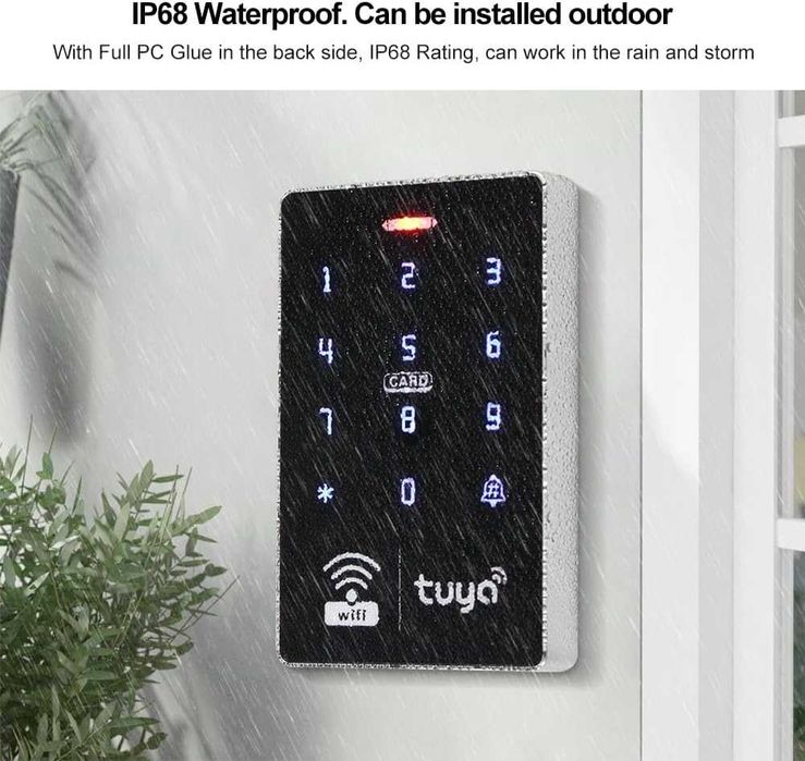 WiFi Tuya RFID клавиатура за контрол на достъпа IP68 (САМО КЛАВИАТУРА)