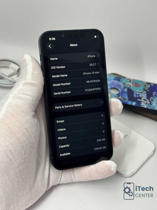 iPhone 13 mini, 256GB, Midnight, 100% батерия, КАТО НОВ, ГАРАНЦИЯ!