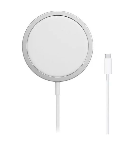 Incarcator MagSafe, Wireless 15W cu incarcare rapida, Alb