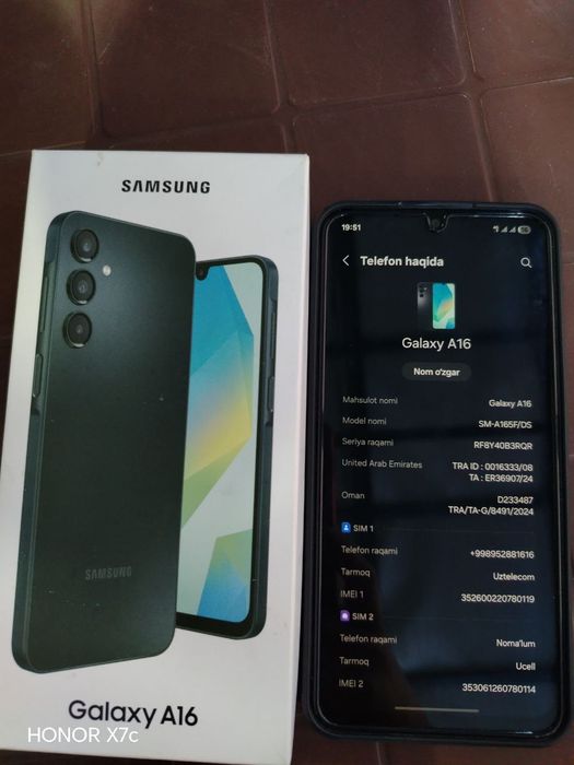 Samsung a16 1-oy islatilgan