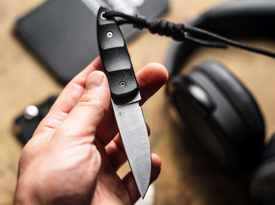Cutit Boker Plus Pollywog , maner G10 negru, lama otel Nitro-V, husa Kydex