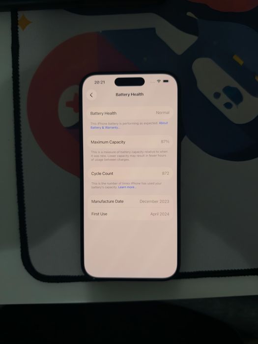 Iphone 15 pro 128gb 87% baterie impecabil fara probleme 10/10