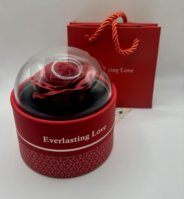 Кутия за бижута с вечна роза,подходящ подарък за 8-ми Март!