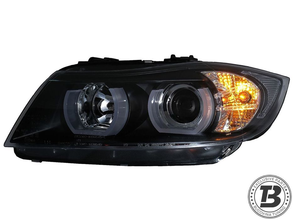Faruri LED Angel Eyes compatibile cu BMW Seria 3 E90 U LED Design