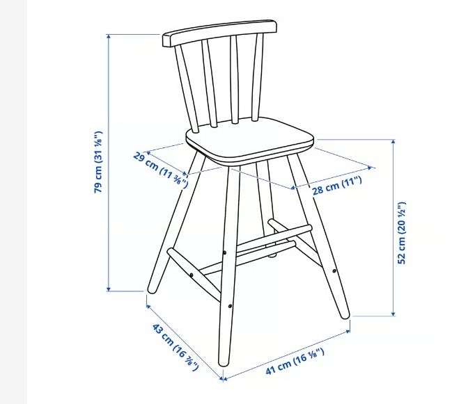 Scaun de masa Ikea 3-8 ani