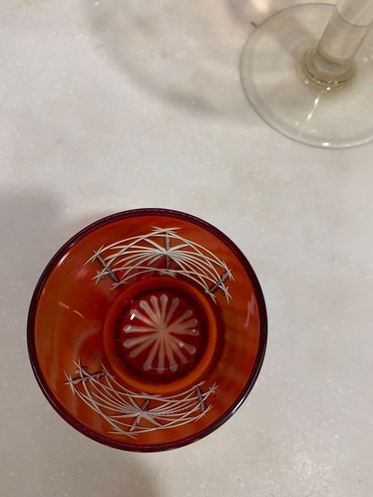 Цветной  хрустальСССР Чехия, гусь хрустальный