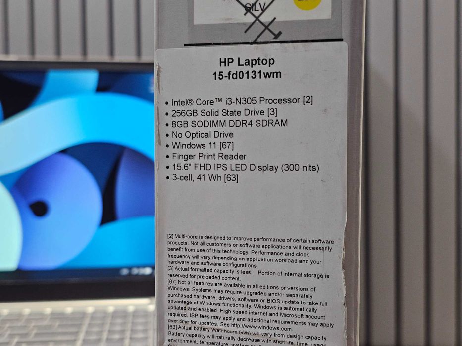 ПРОДАМ HP Laptop 15 2026 Ноутбук Core™ i3-N305/8GB/256SSD/15.6"iPSFHD.