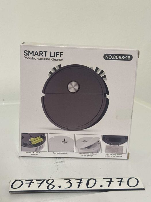 Aspirator robot compact cu perii laterale si incarcare USB