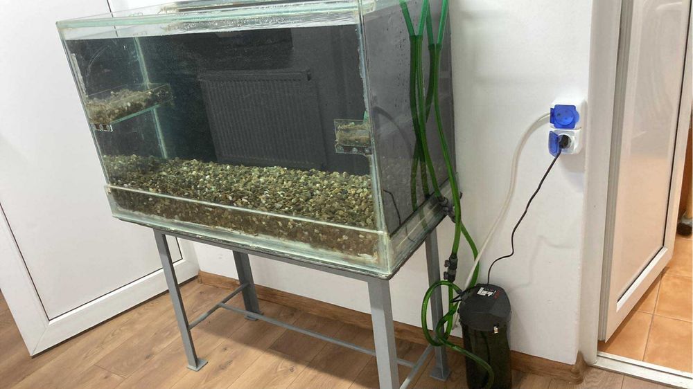 Acvariu 270 l + filtru extern Eheim nou-nout + masa otel