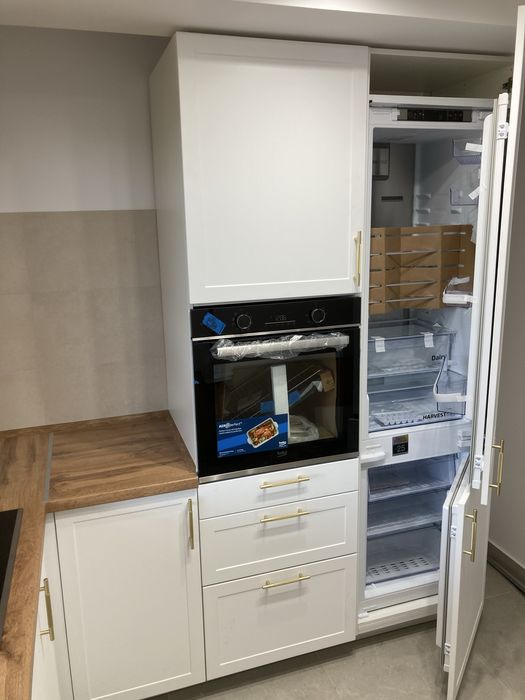 Montez plita indictie. inversare deschidere usa frigider. Montaj hota