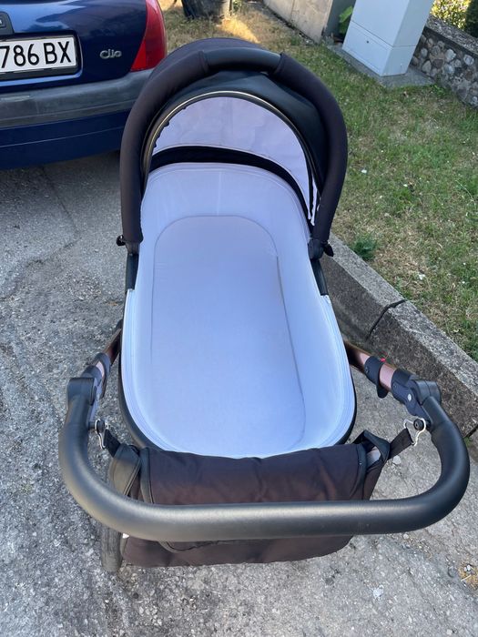 Комбинирана количка Baby Active Mommy Glossy 2в1 Black Rose Gold Limit