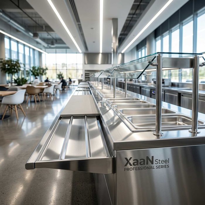 Liniya razdachi (XaaN Steel) — Ovqat tarqatish liniyasi nerjaveyka