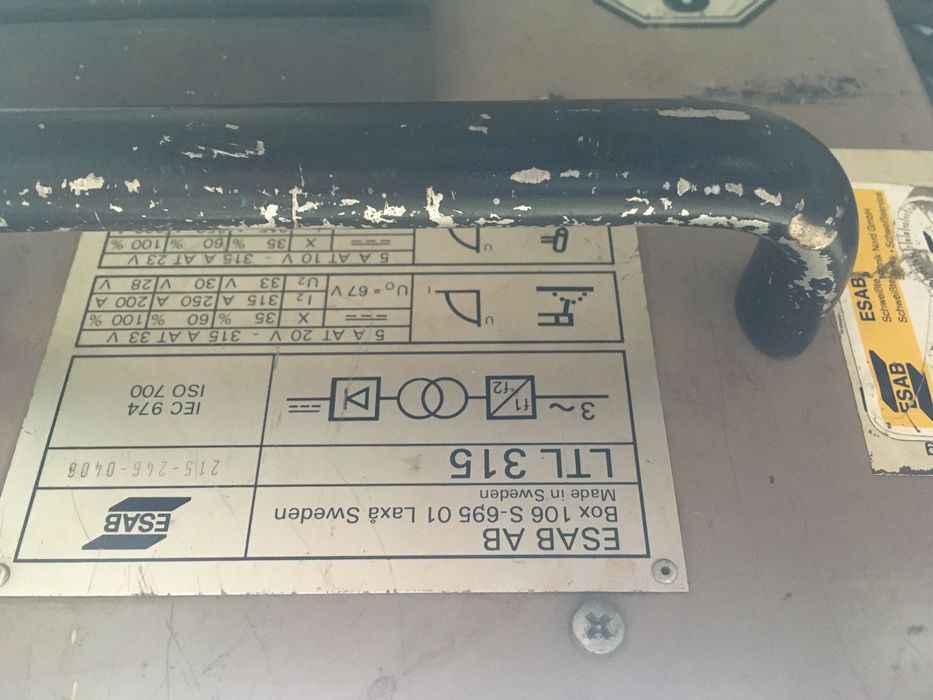 Аргонов заваръчен апарат ВИГ-ESAB Aristotig 315 DC- с водно охлаждане.