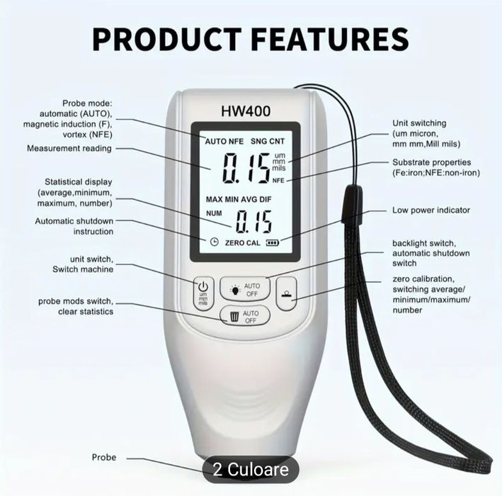 Tester vopsea auto HW400, alb