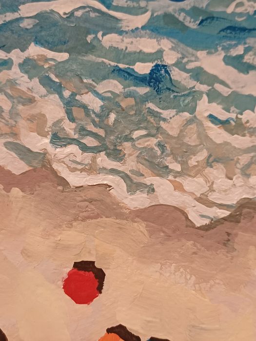 Pictură plajă, pe hârtie 300g, A4