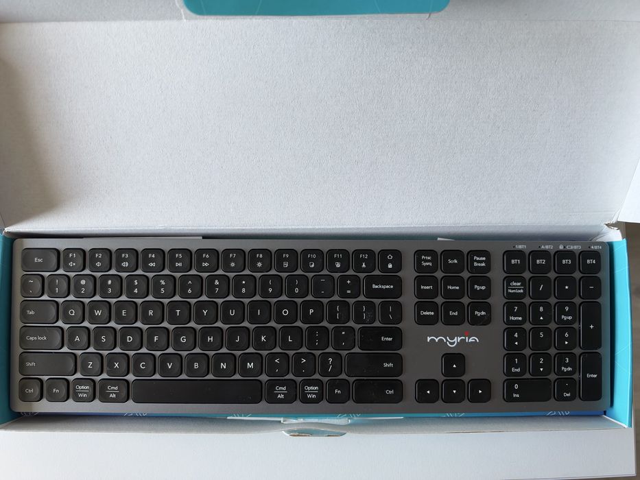 Tastatură Bluetooth MYRIA MY8536, Multi-Device (Mac/Windows), Gri
